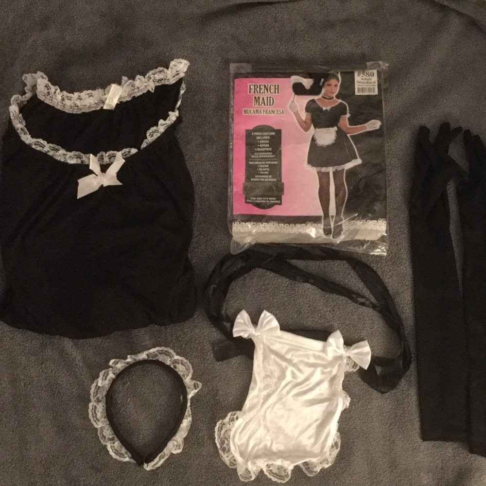 Halloween French Maid Costume with gloves